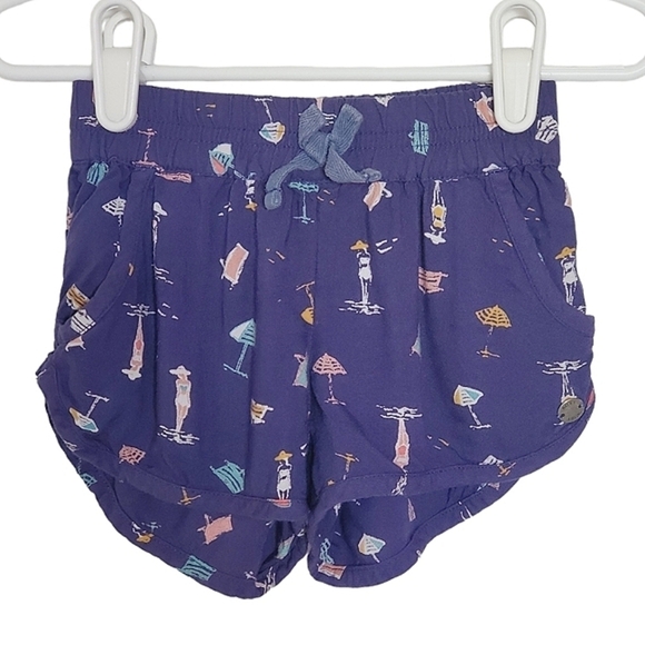 Roxy Other - K1060 * Roxy Girls Beach Print Shorts Blue Size 2